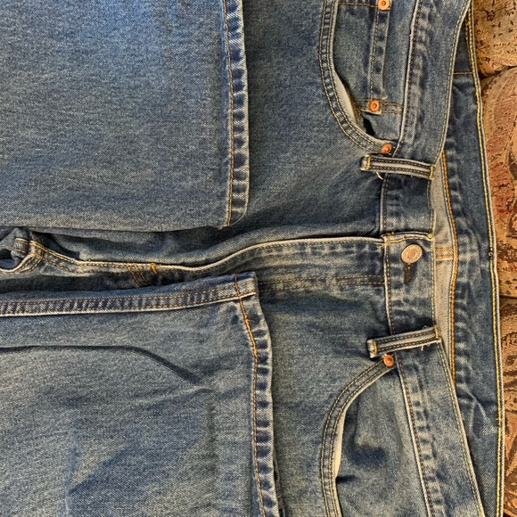 Men Levi's 505 Medium Stonewash Regular Fit Straight Leg 40x32 -4891 Red Tag - Picture 9 of 11